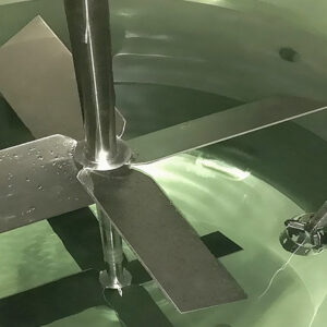 pitched blade and high shear rotosolver impellers for sanitary use