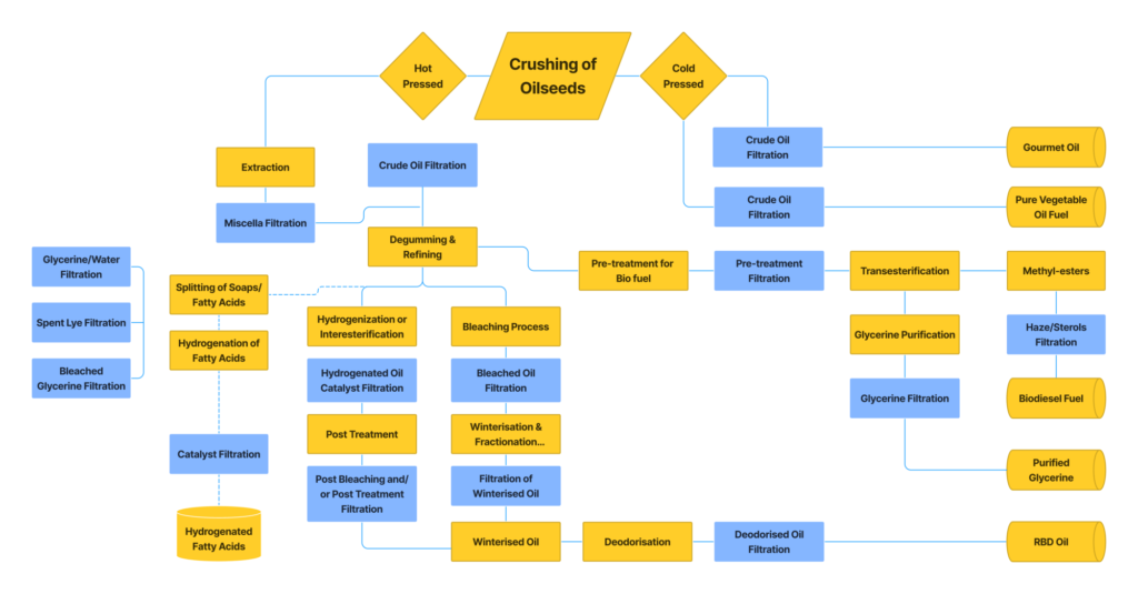 Process of edible oil manufacturing