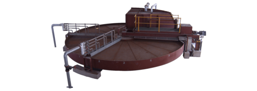 horizontal pan vacuum filter for mineral processing inside a warehouse